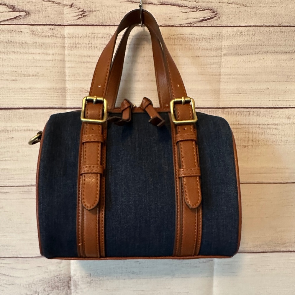 Blue Denim Satchel Purse / Handbag - New Without Tags